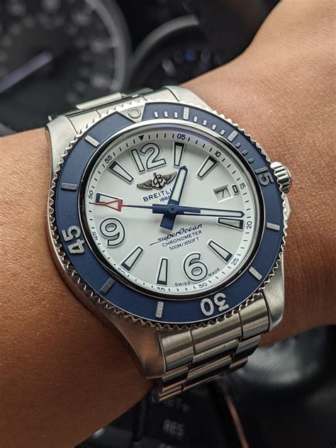 breitling chronometer superocean watch|breitling superocean 42 white dial.